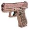 Glock 43X MOS Glitter Gunz Rose Gold, Semi-automatic, 9mm, 3.4" Barrel, 10+1 Rounds