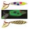 Moonshine Lures Two-Faced Glow Shiver Spoon, Glow Wonderbread