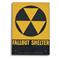 U.S. Civil Defense Surplus Fallout Shelter Steel Sign, New