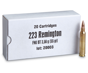 PPU Rifle Line, .223 Rem., FMJBT, 55 Grain, 20 Rounds
