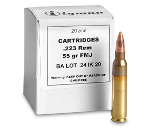 Igman, .223 Remington, FMJ, 55 Grain, 20 Rounds