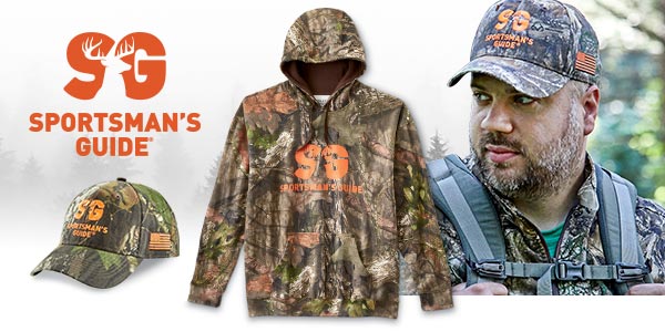 FREE SPORTSMAN’S GUIDE SWEATSHIRT OR HAT WITH SELECT PURCHASES