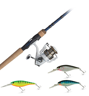 Abu Garcia Max Pro Spinning Combo with Berkley Flicker Shad Lure Pack