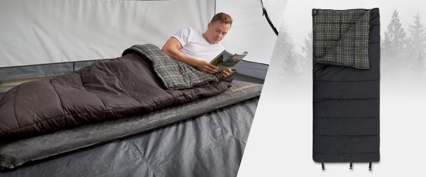 UP TO $60 OFF SLEEPING BAGS & COTS