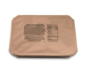 U.S. Military Surplus MRE 37 oz. Cranberry White Chocolate Chip Cookie Tray, New