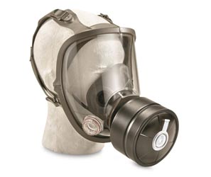 Belgian Military Surplus Panoramic Gas Mask with 40mm Filter, New