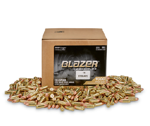 CCI Blazer Brass, 9mm, FMJ-RN, 115 Grain, 1000 Rounds ›