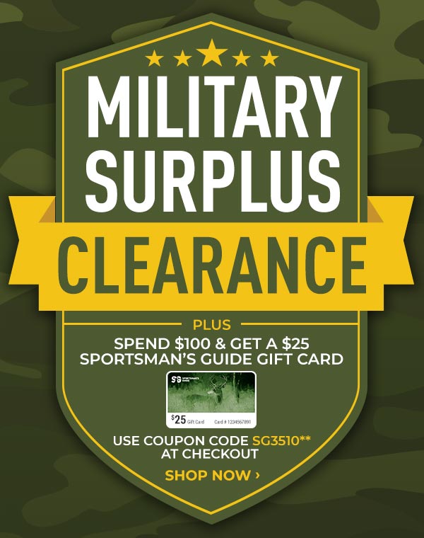 MILITARY SURPLUS CLEARANCE