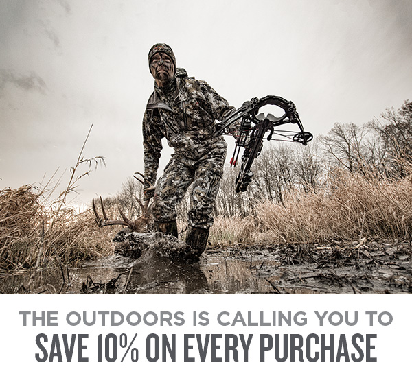 The outdoors is calling you to save 10% on every purchase