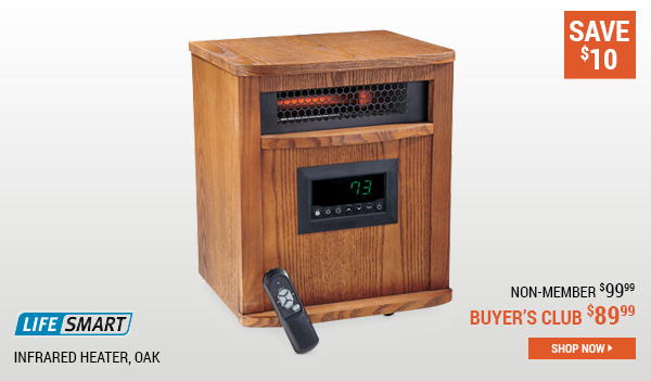 Lifesmart Infrared Heater, Oak