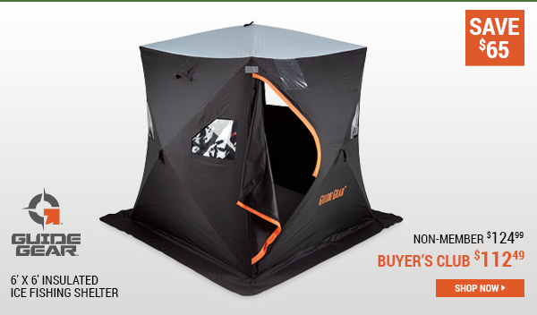 Guide Gear 6' x 6' Insulated Ice Fishing Shelter