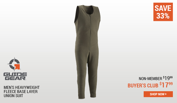 Guide Gear Men's Heavyweight Fleece Base Layer Union Suit