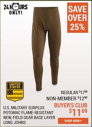 U.S. Military Surplus Potomac Flame-Resistant Field Gear Base Layer Long Johns, New
