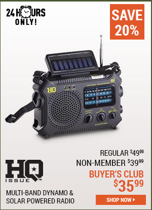 HQ ISSUE Multi-Band Dynamo & Solar Powered Radio
