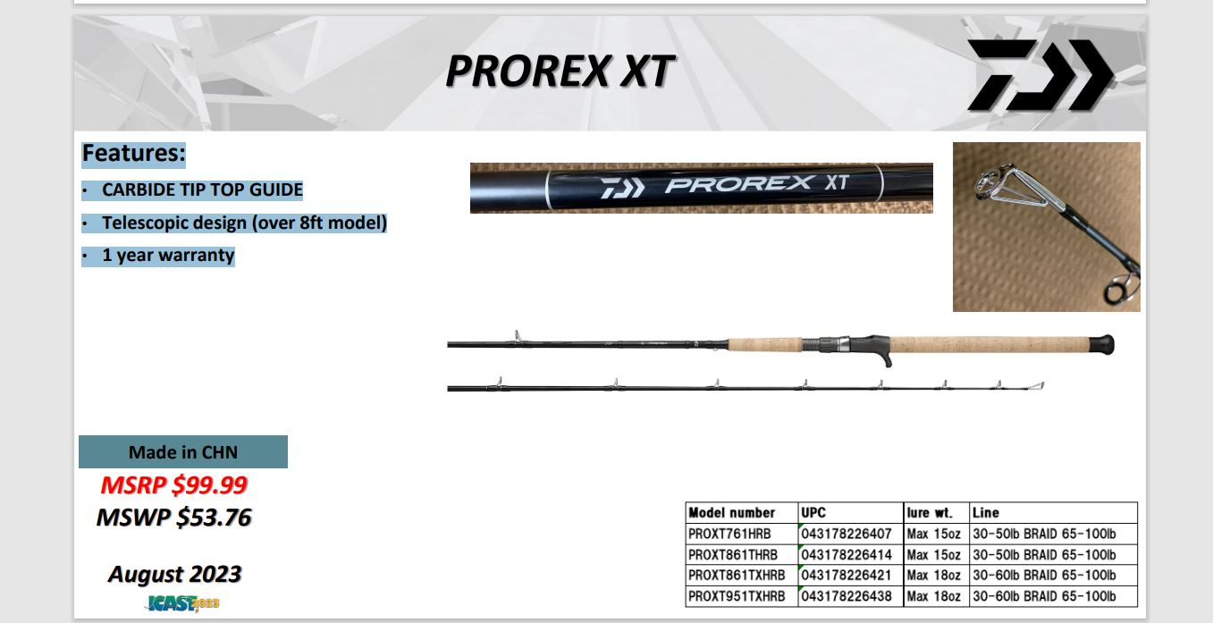 Daiwa Prorex Xt Muskie Casting Rods Casting Rods At Sportsman
