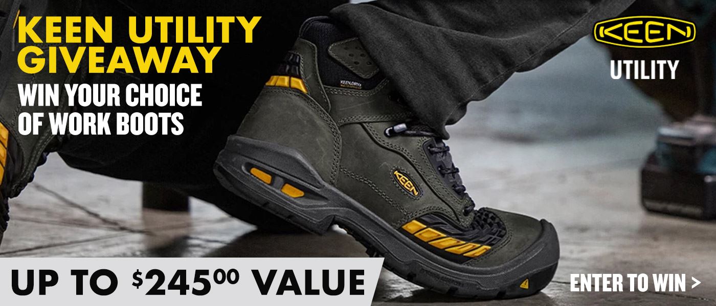 Keen Utility Giveaway, Win your choice of Work Boots up to $245 Value Enter to Win