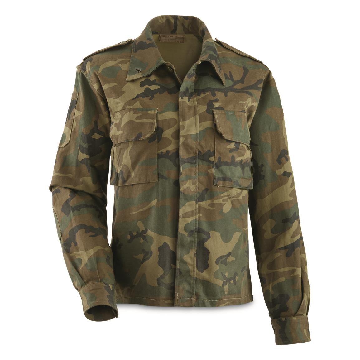 Spanish Military Surplus Woodland Long Sleeve Field Shirt