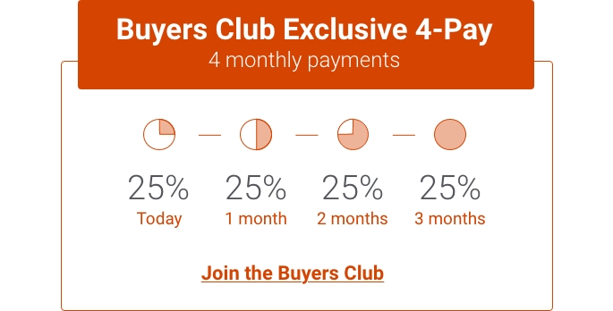 Buyer's Club Exclusive 4 monthly payments chart