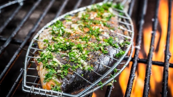 Grilled Halibut With Nectarine And Cherry Salsa