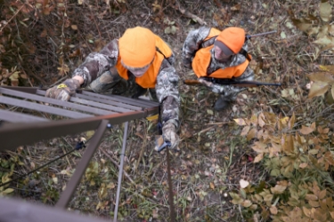 Greg setting up turkey decoys