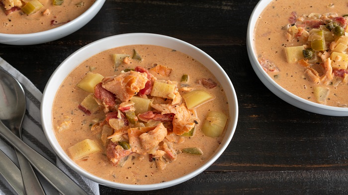 Smokey Salmon Chowder
