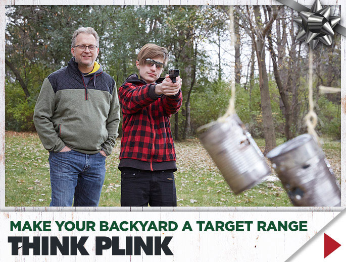 MAKE YOUR BACKYARD A TARGET RANGE - THINK PLINK