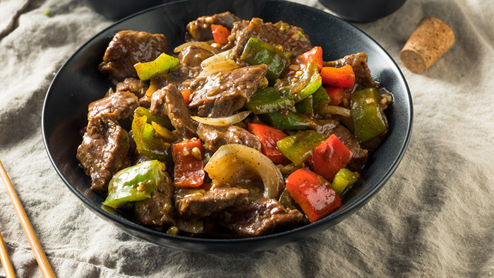 Cuban Elk Steak with Peppers
