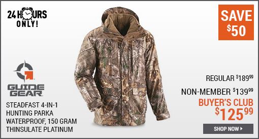 Guide Gear Steadfast 4-in-1 Hunting Parka