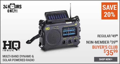 HQ ISSUE Multi-Band Dynamo & Solar Powered Radio