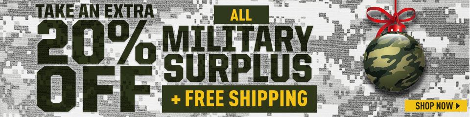 20% Off Military Surplus Order Plus Free Shipping No Minimum!