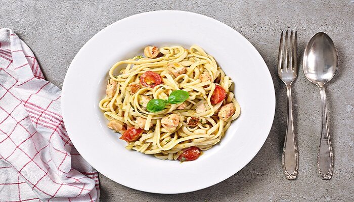Walleye Linguine
